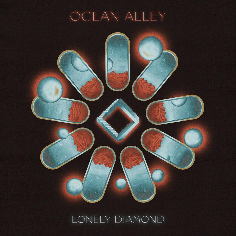 Ocean Alley Lonely Diamond 2LP transparent blue vinyl double LP with translucent discs and album sleeve