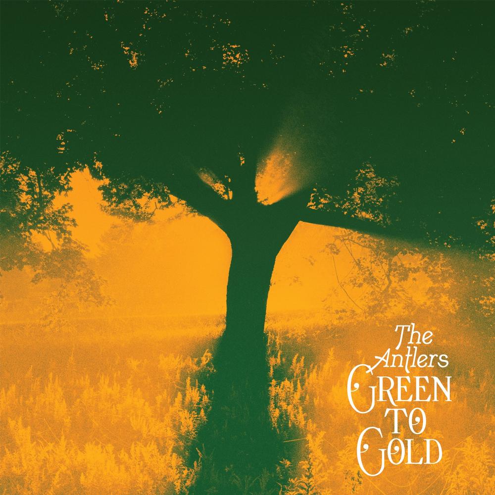 The Antlers Green to Gold opaque tan vinyl LP with album title visible on sleeve