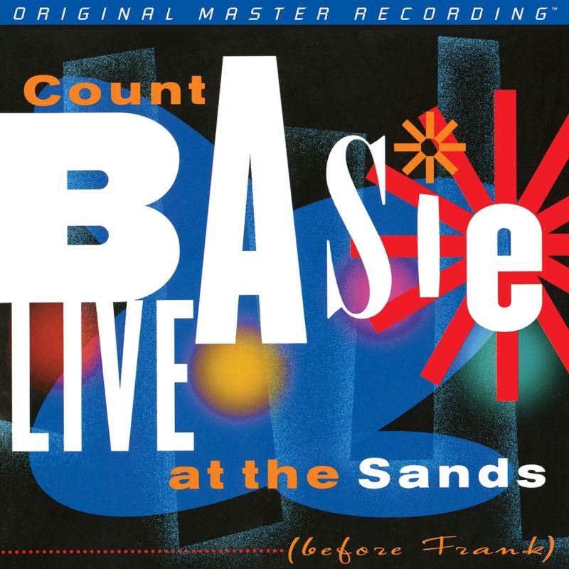 MoFi Count Basie Live at the Sands 180g 2LP with album cover art and two black vinyl discs