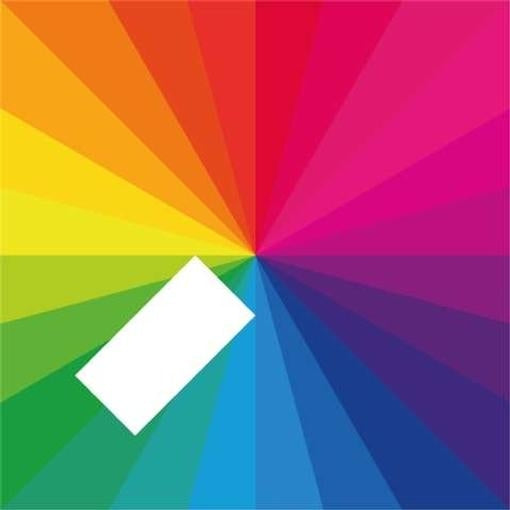 Jamie XX In Colour LP vinyl sleeve front with multicolour test pattern bars Young Turks label text