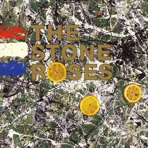 The Stone Roses remastered LP cover with band name on beige sleeve and Sony Music CMG label on vinyl sleeve
