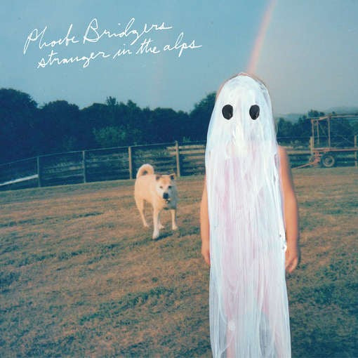 Phoebe Bridgers Stranger in the Alps CD jewel case cover art black and white portrait with red title text