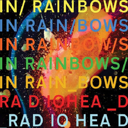 Radiohead In Rainbows LP vinyl sleeve with rainbow cover art XL Recordings eco-friendly packaging