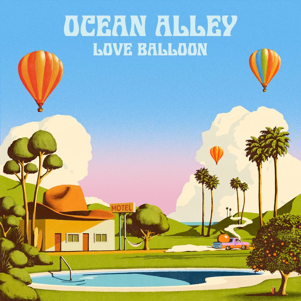 Ocean Alley Love Balloon transparent orange 180g vinyl LP with orange disc and front sleeve artwork visible