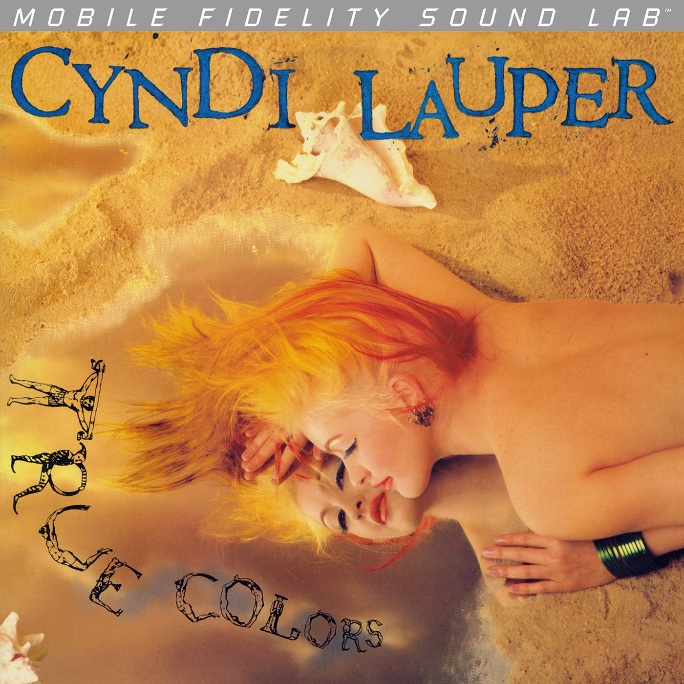MoFi Silver Label numbered Cyndi Lauper True Colors 12-inch vinyl LP sleeve with visible track list